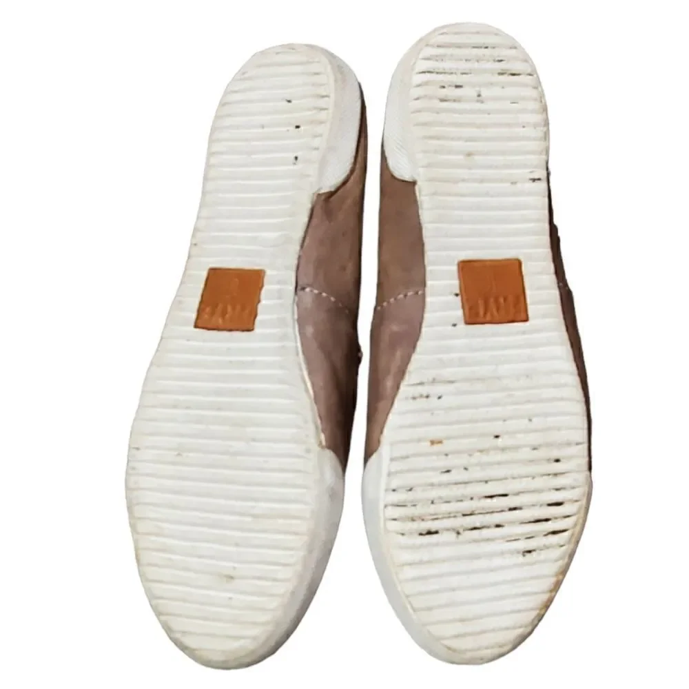 Frye Beige  Leather Slide Slip on Shoes